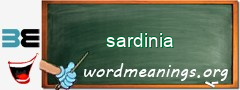 WordMeaning blackboard for sardinia